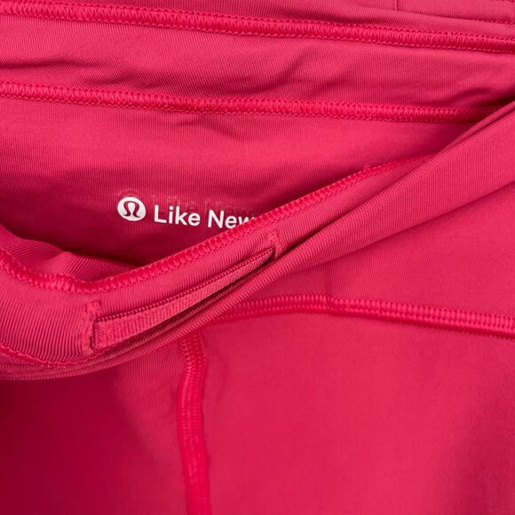 Lululemon Sun Runner Crop 17” Fuchsia Pink Luxtreme Size 6 - Picture 7 of 12